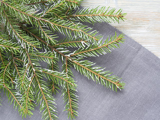 Wall Mural - Christmas background  with fir branch.