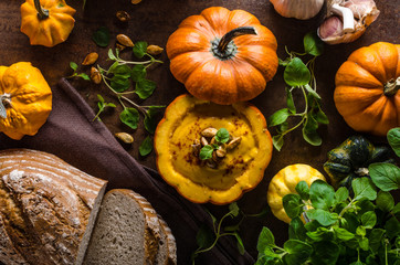 Canvas Print - Creamy pumpkin soup