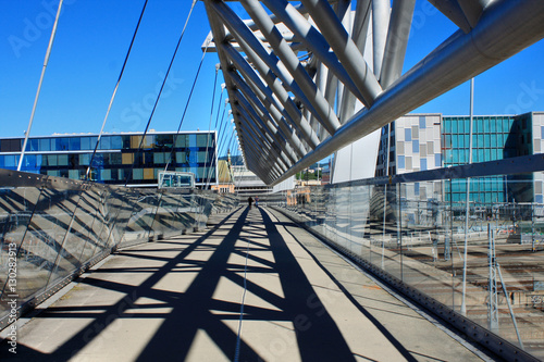 Akrobaten pedestrian bridge in Oslo, Norway Slika na platnu
