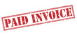 paid invoice red stamp on white background