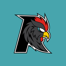 Letter R   Rooster Head Logo Vector Design
