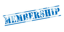 Membership Blue Stamp On White Background