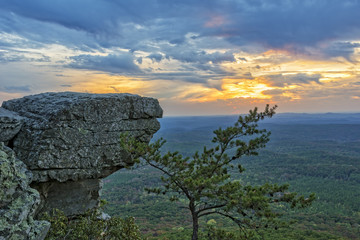 Wall Mural - Sunset At Cheaha Overlook 4