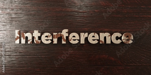 Fotografie, Obraz Interference - grungy wooden headline on Maple - 3D rendered royalty free stock image