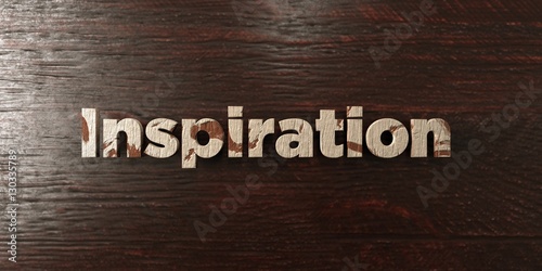 Inspiration Grungy Wooden Headline On Maple 3d Rendered