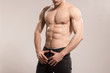 © HD92 - man bodybuilder upper body jeans unrecognizable
