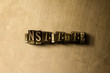 INSTITUTE - close-up of grungy vintage typeset word on metal backdrop. Royalty free stock illustration.  Can be used for online banner ads and direct mail.