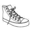 Hand drawn sketch of sport shoes