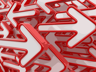 Poster - 3d image of arrows in different directions
