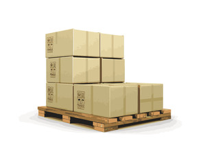 Poster - Many packages.  Image with clipping path
