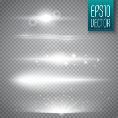 Wall Mural - glowing lights effect, flare, explosion and stars.