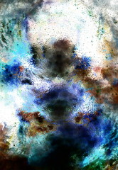 Poster - Cosmic space and stars, cosmic abstract background and glass effect.