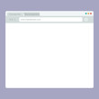 flat style UI browser. The net web page template. User interface. blank webpage window.
