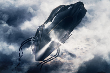 Aufkleber - UFO on sky background
