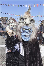 Fantasy Monster Costume, Swabian Alemannic Carnival, Gengenbach, Black Forest, Baden Wurttemberg, Germany