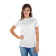 © Africa Studio - Young woman in blank t-shirt on white background
