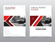 © Yochanan - Red annual report cover. Vector corporate identity brochure design, flyer template. Modern leaflet layout. Presentation template in a4 size