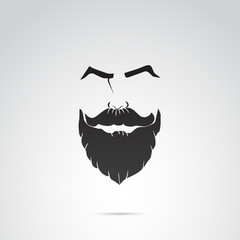 Wall Mural - Beard vector icon.