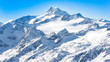 canvas print picture - Österreichische Alpen im Stubaital - Winter