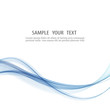 © lesikvit - Blue modern abstract lines swoosh certificate speed smooth wave border background