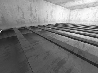 Abstract concrete empty dark room interior. Architecture backgro