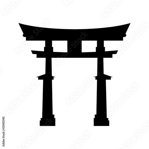 Cuadros en Lienzo Japanese pagoda temple icon vector illustration graphic design