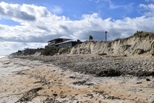 Beach Erosion Caused By Hurricane Matthew On October 7, 2016