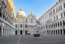 Courtyard Of The Doges Palace, Venice, Italy