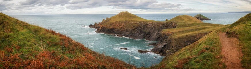 The rumps Cornwall England uk panorama