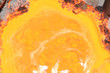 background of molten iron in an induction furnace