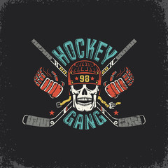 Wall Mural - hockey club logo