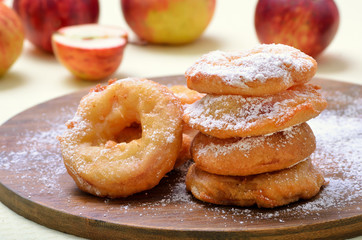 Donuts with powdered sugar