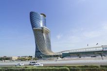 Capital Gate, Sometimes Called The Leaning Tower Of Abu Dhabi