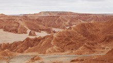 A Geological Formation Known As The Flaming Cliffs Where Andrew Shapman Expedition Discovered The First Dinosaurs Eggs, Mongolia