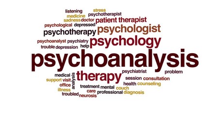 Sticker - Psychoanalysis animated word cloud.