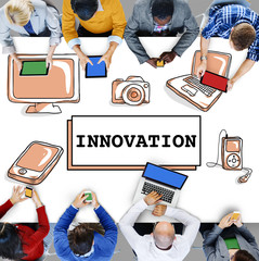 Poster - Innovation Technology Be Creative Futuristic Concept