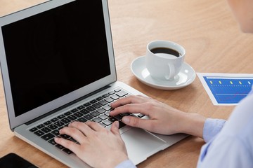 Poster - Businesswoman using laptop