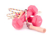 Dumbells and skipping rope