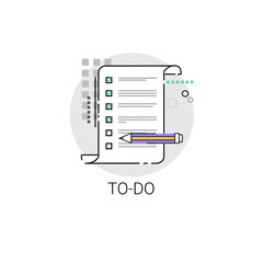 Poster - To Do Check List Paper Document Vector Illustration