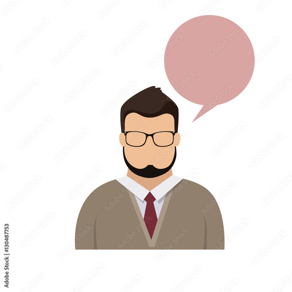 Profile Icon Male Avatar Man Hipster Cartoon Stock Vector | Adobe Stock