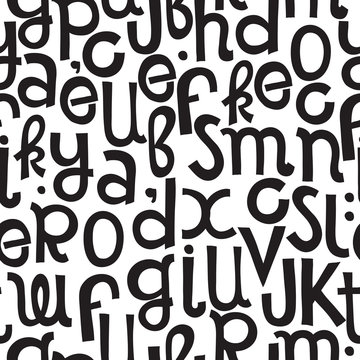 Art Seamless Pattern Font