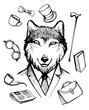 Wolf in suit