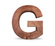 3D decorative wooden Alphabet, capital letter G