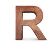 3D decorative wooden Alphabet, capital letter R