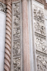 Wall Mural - Cathedral Church Building Facade, Piazza Maggiore Square; Bologn