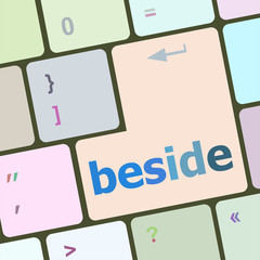 Poster - beside word on keyboard key, notebook computer button