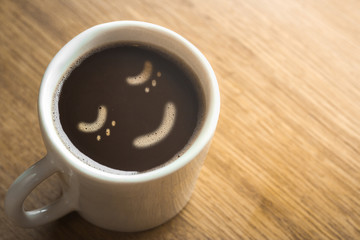 Cup of smile hot latte