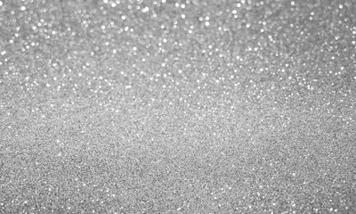 Wall Mural - white silver glitter bokeh texture christmas abstract background