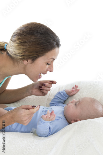 Plakat Portret szczęśliwa matka i dziecko