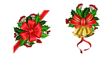 Wall Mural - Christmas decoration with bow